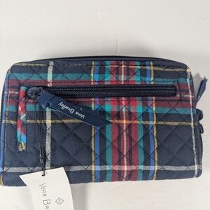Vera Bradley Tartan Plaid Quilted Wallet With RFID Turnlock NWT